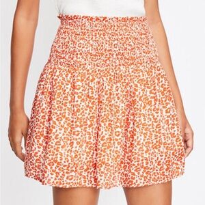 Loft orange animal print skirt. Size XXS